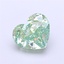 1.40 Ct. Fancy Vivid  Green Heart Lab Grown Diamond