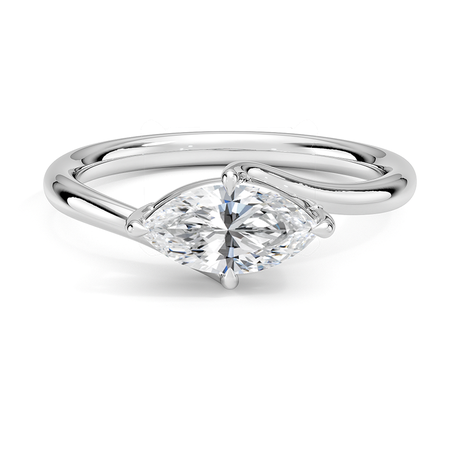 Platinum East-West Atelier Diamond Ring