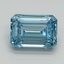 2.55 Ct. Fancy Vivid Blue Emerald Lab Grown Diamond