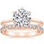 14K Rose Gold Petite Esme Solitaire Ring with Luxe Sienna Diamond Ring (5/8 ct. tw.)