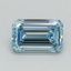 1.00 Ct. Fancy Intense Blue Emerald Lab Grown Diamond