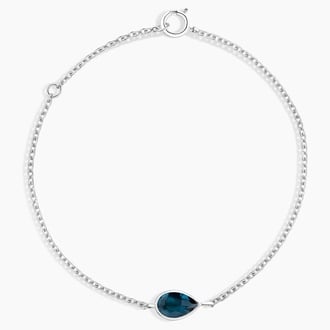 London Blue Topaz Pear Bezel Bracelet