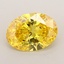 0.88 Ct. Fancy Vivid Yellow Oval Lab Grown Diamond
