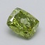 1.51 Ct. Fancy Vivid  Green Cushion Lab Grown Diamond