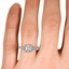 The Chatsworth Ring, smallzoomed in top view on a hand