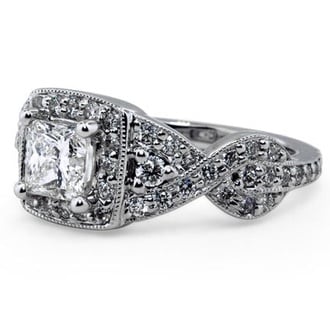 Custom Square Halo with Infinity Knot Band