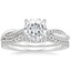 18KW Moissanite Petite Twisted Vine Contoured Diamond Bridal Set (1/3 ct. tw.), smalltop view