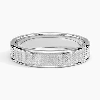 Maverick 4.5mm Wedding Ring in 18K White Gold