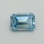 0.51 Ct. Fancy Vivid Blue Emerald Lab Grown Diamond