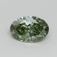 2.13 Ct. Fancy Vivid Green Oval Lab Grown Diamond
