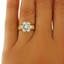 The Fairuza Ring, smalltop view on a hand