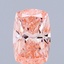 1.00 Ct. Fancy Vivid Pink Cushion Lab Grown Diamond
