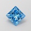 1.00 Ct. Fancy Vivid Blue Princess Lab Grown Diamond