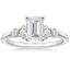 18K White Gold Miroir Diamond Ring, smalltop view