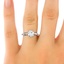 The Océane Ring, smalltop view on a hand