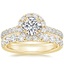 18K Yellow Gold Sienna Halo Diamond Ring with Anthology Diamond Ring (2/3 ct. tw.)