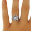The Acera Ring, smalltop view on a hand