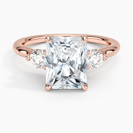 14K Rose Gold Freesia Three Stone Diamond Ring (1/3 ct. tw.)