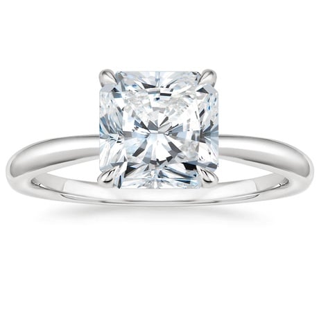 18K White Gold Freesia Ring with Sia Diamond Open Ring
