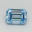 0.99 Ct. Fancy Vivid Blue Emerald Lab Grown Diamond