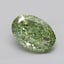 1.09 Ct. Fancy Vivid  Green Oval Lab Grown Diamond
