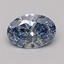 0.57 Ct. Fancy Vivid Blue Oval Lab Grown Diamond