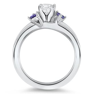 Custom Purple Sapphire Engagement Ring
