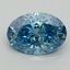 1.59 Ct. Fancy Vivid Blue Oval Lab Grown Diamond