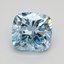 1.10 Ct. Fancy Vivid Blue Cushion Lab Grown Diamond
