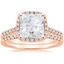 14KR Moissanite Odessa Diamond Ring (1/5 ct. tw.) with Sonora Diamond Ring (1/8 ct. tw.), smalltop view