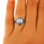 The Maribel Ring, smalltop view on a hand