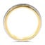 Two-Tone Hand Engraved Wedding Ring, smallside view