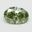 3.82 Ct. Fancy Vivid  Green Oval Lab Grown Diamond