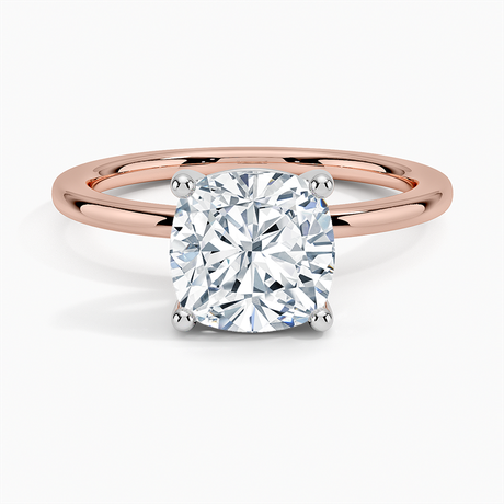 14K Rose Gold Mixed Metal Perfect Fit Solitaire Ring