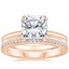 18K Rose Gold Simply Tacori Delicate Drape Diamond Ring with Tacori Dantela Diamond Ring (1/8 ct. tw.)