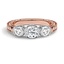 Custom Antique-Inspired Three Stone Diamond Ring