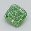1.02 Ct. Fancy Vivid  Green Cushion Lab Grown Diamond