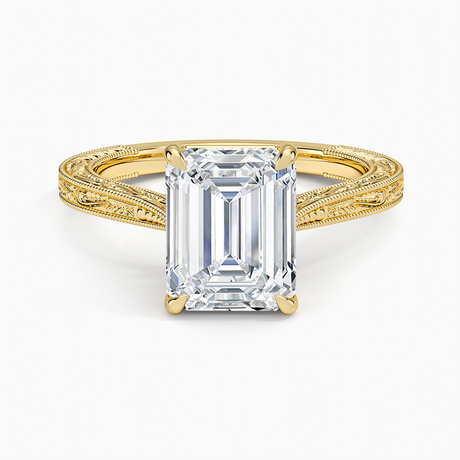 Engraved Engagement Ring - Elsie