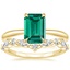 18K Yellow Gold Freesia Ring with Curved Versailles Diamond Ring
