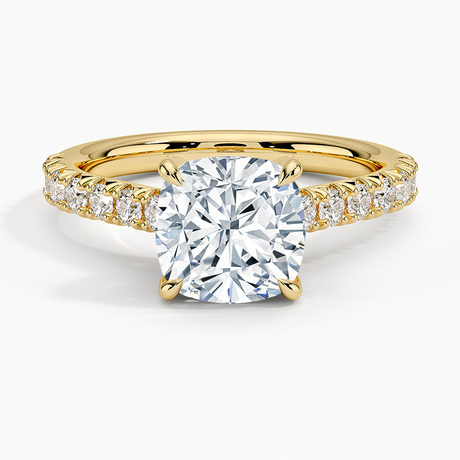 18K Yellow Gold Sienna Half Coverage Hidden Accents Diamond Ring (1/2 ct. tw.)