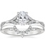 18K White Gold Zinnia Diamond Ring (1/3 ct. tw.) with Lunette Diamond Ring