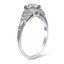 The Accalia Ring, smalltop view on a hand