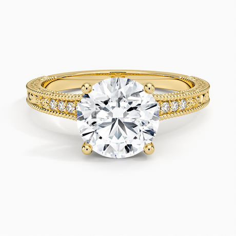 Luxe Hudson Ring - Engraved Diamond Ring