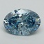 3.13 Ct. Fancy Vivid Blue Oval Lab Grown Diamond