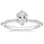 18K White Gold Alena Diamond Ring, smalltop view