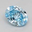 0.78 Ct. Fancy Intense  Blue Oval Lab Grown Diamond