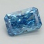 1.55 Ct. Fancy Vivid Malibu Blue Radiant Lab Grown Diamond