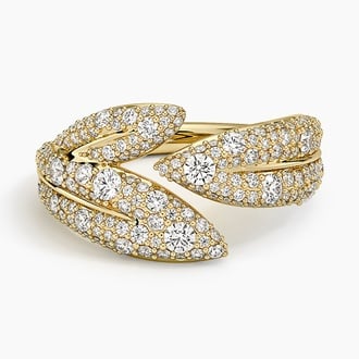 Jane Goodall Pavé Olive Branch Lab Diamond Ring