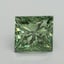 1.06 Ct. Fancy Vivid Green Princess Lab Grown Diamond