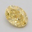 1.05 Ct. Fancy Intense  Yellow Oval Lab Grown Diamond